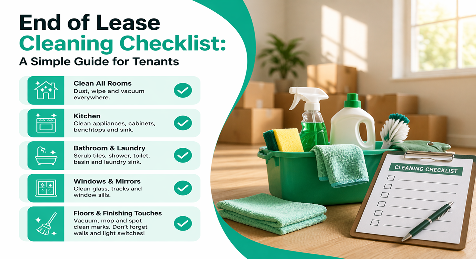 End of Lease Cleaning Checklist: A Simple Guide for Tenants